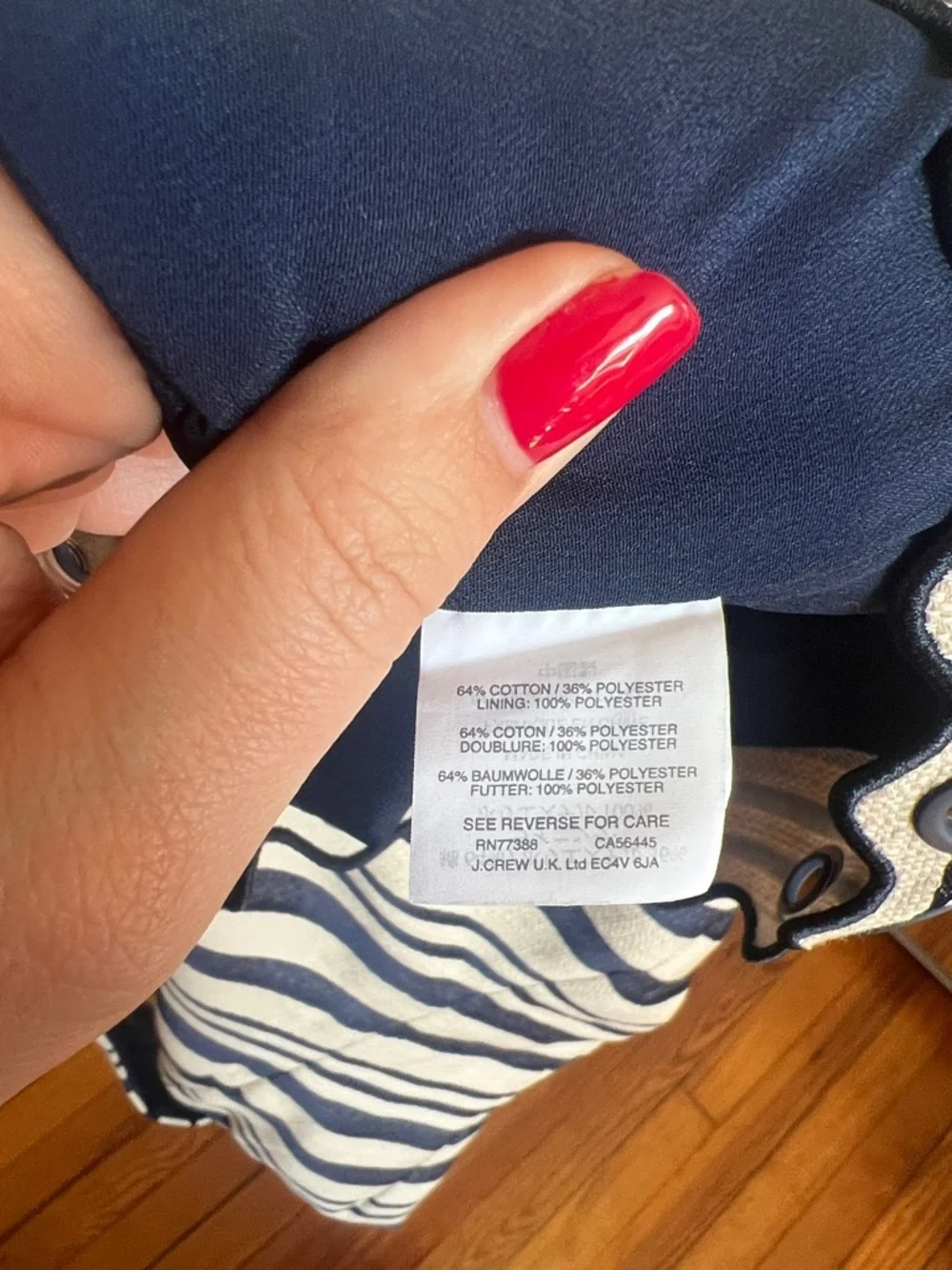 J. Crew Nautical Stripe Scalloped Hem Shift Dress Size 10